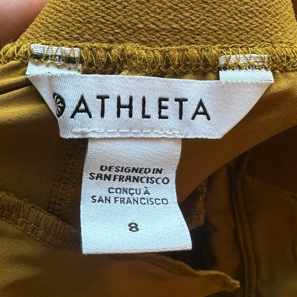 ATHLETA Vienna Cargo Pant Casual Travel Career in Brass Yellow Size 8 New! - Picture 2 of 9